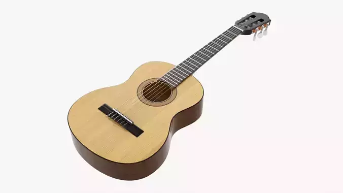 Acoustic guitar classic 01 3D model
