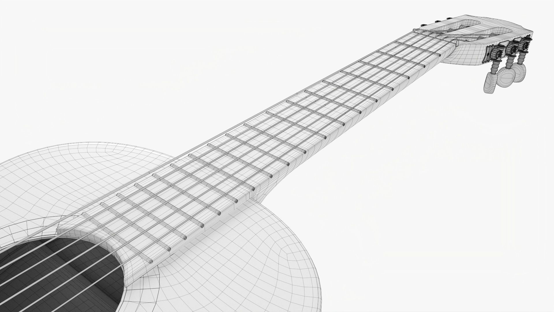 Acoustic guitar classic 02 3D model_19