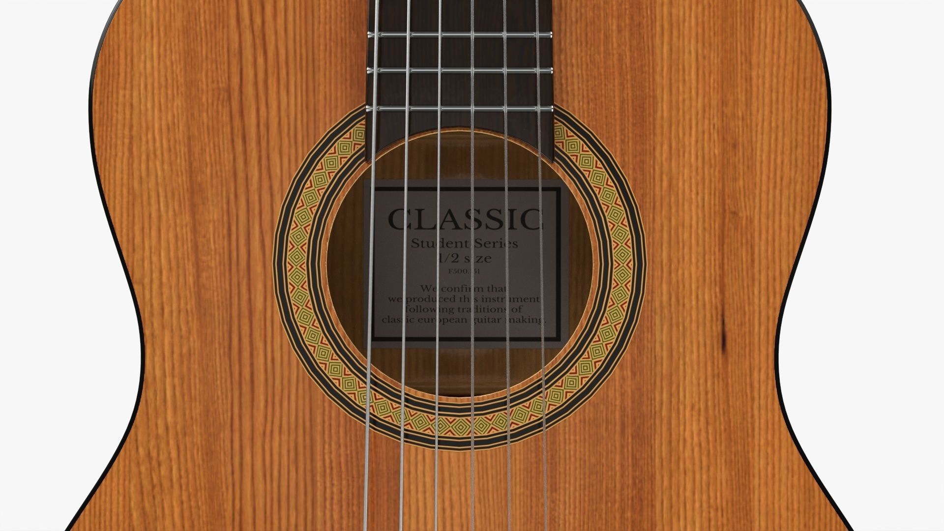 Acoustic guitar classic 02 3D model_6