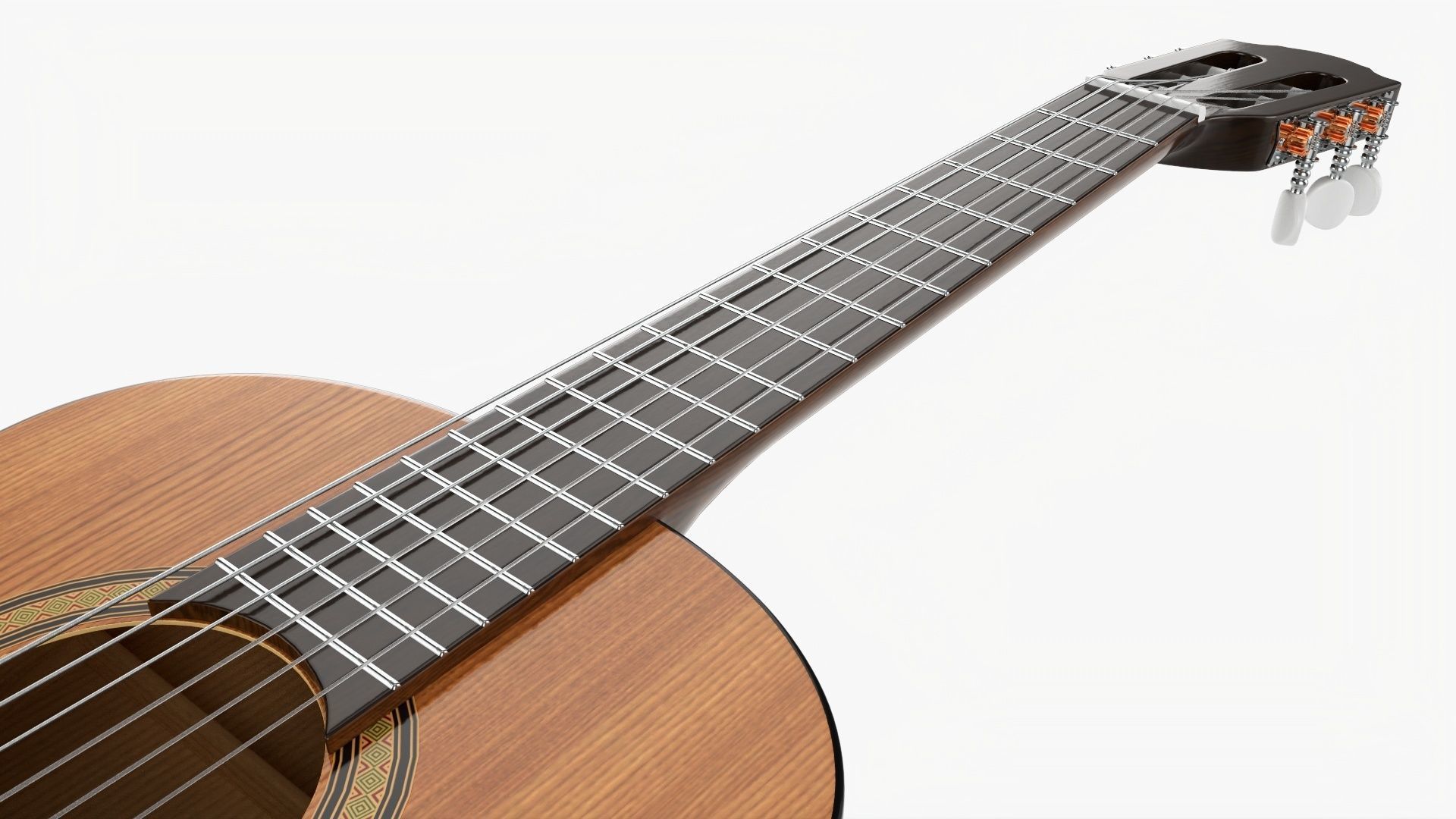 Acoustic guitar classic 02 3D model_7