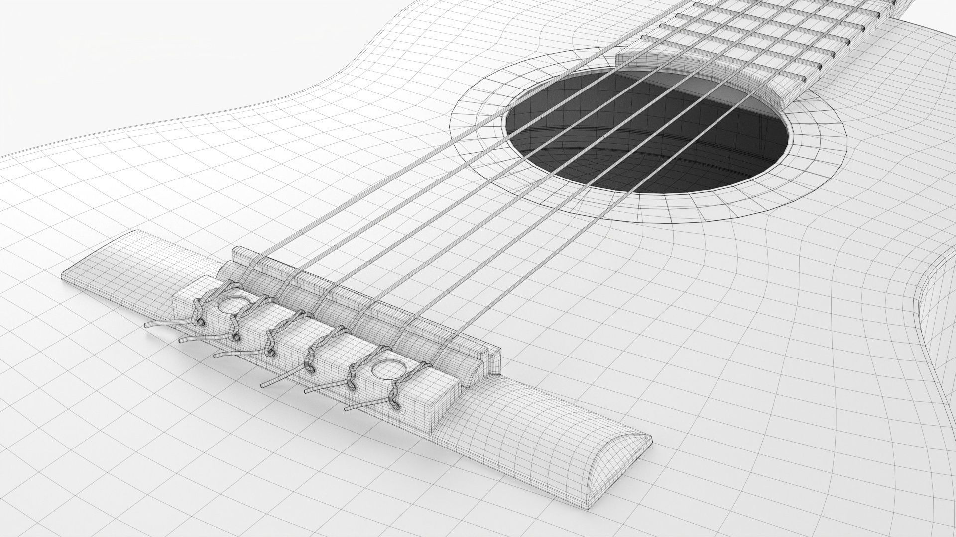 Acoustic guitar classic 02 3D model_17