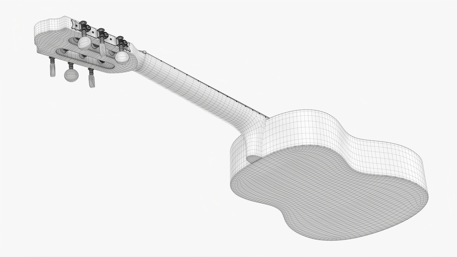Acoustic guitar classic 02 3D model_14