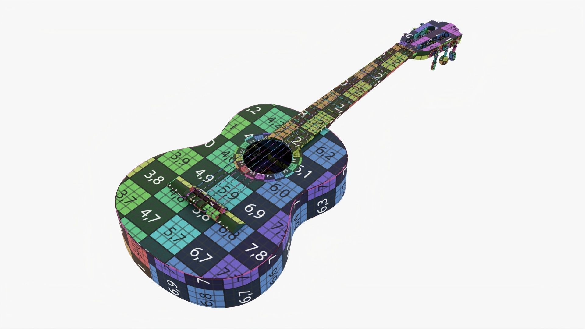 Acoustic guitar classic 02 3D model_24