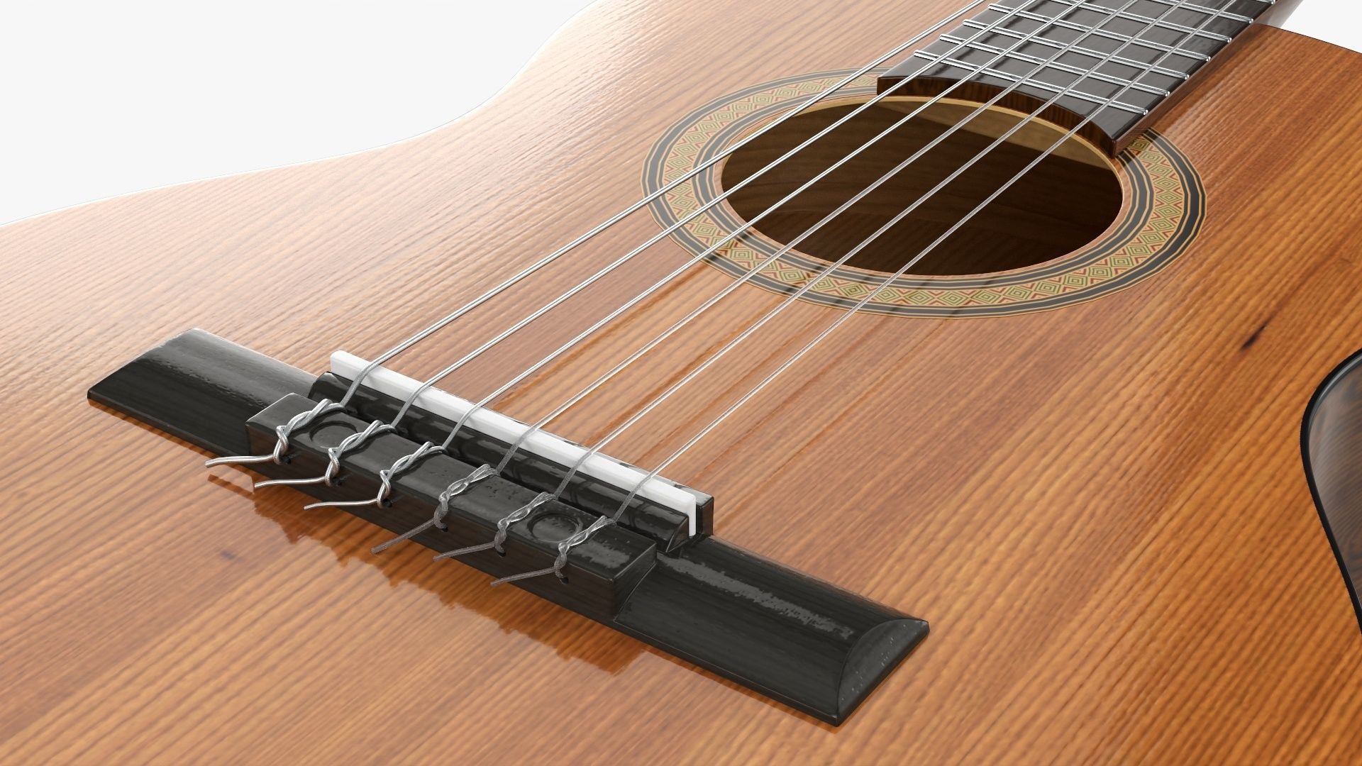 Acoustic guitar classic 02 3D model_5