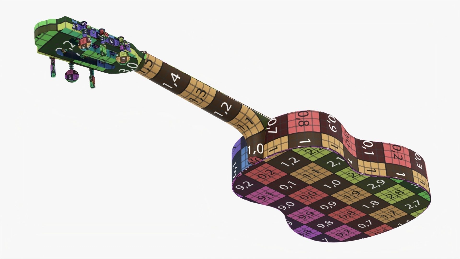 Acoustic guitar classic 02 3D model_25