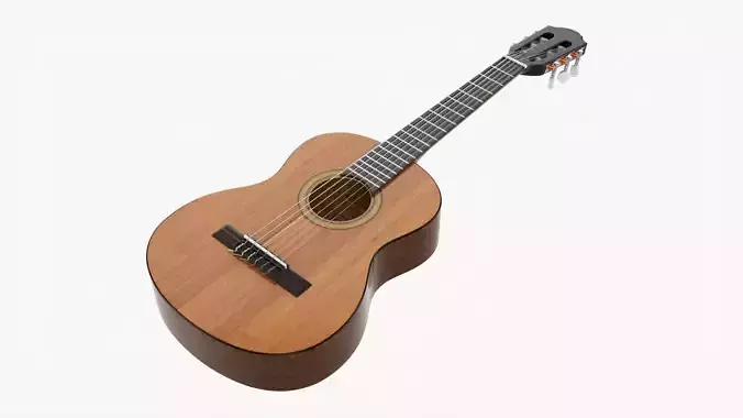 Acoustic guitar classic 02 3D model