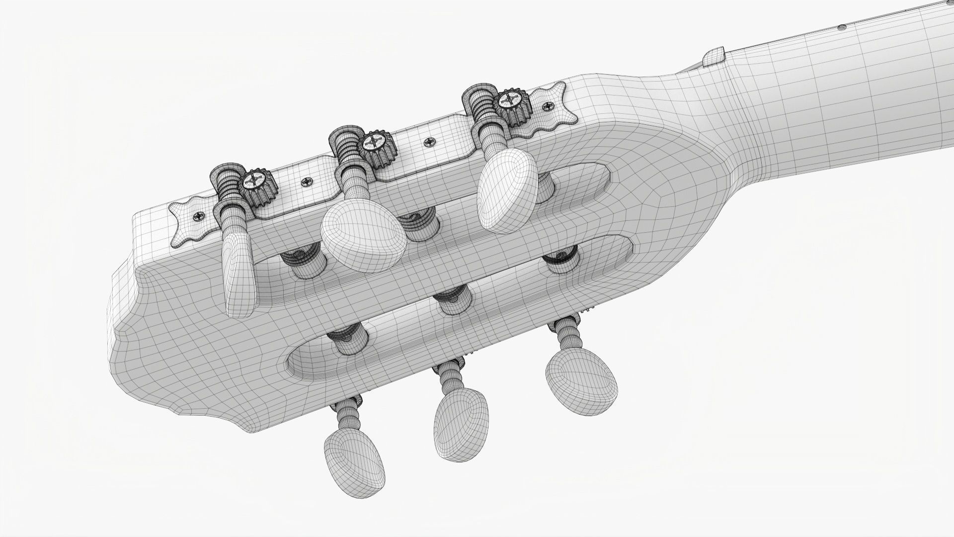Acoustic guitar classic 02 3D model_16