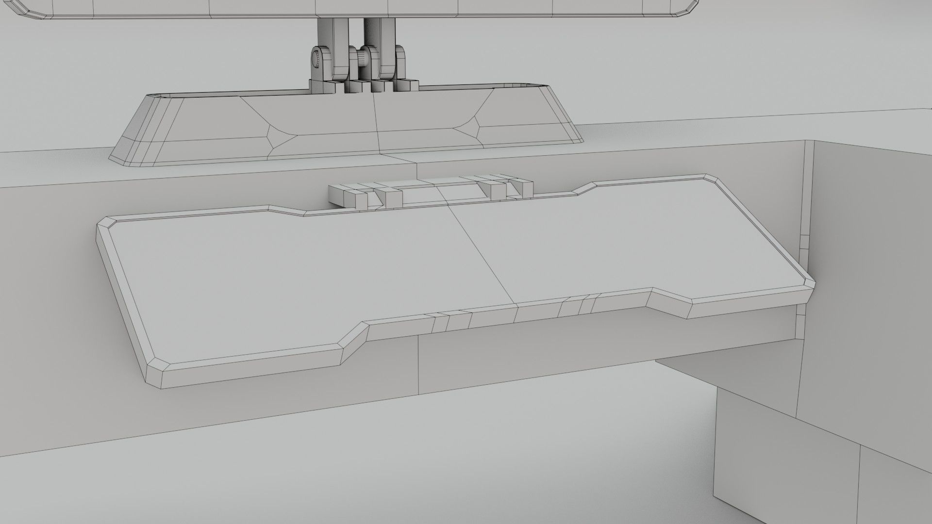 Sci-Fi Workspace - Low poly - PBR - Game ready Low-poly 3D model_11