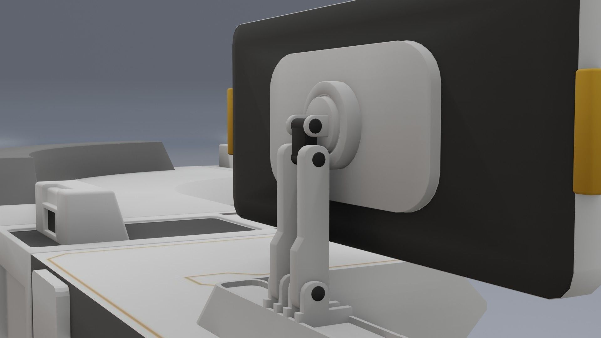 Sci-Fi Workspace - Low poly - PBR - Game ready Low-poly 3D model_12