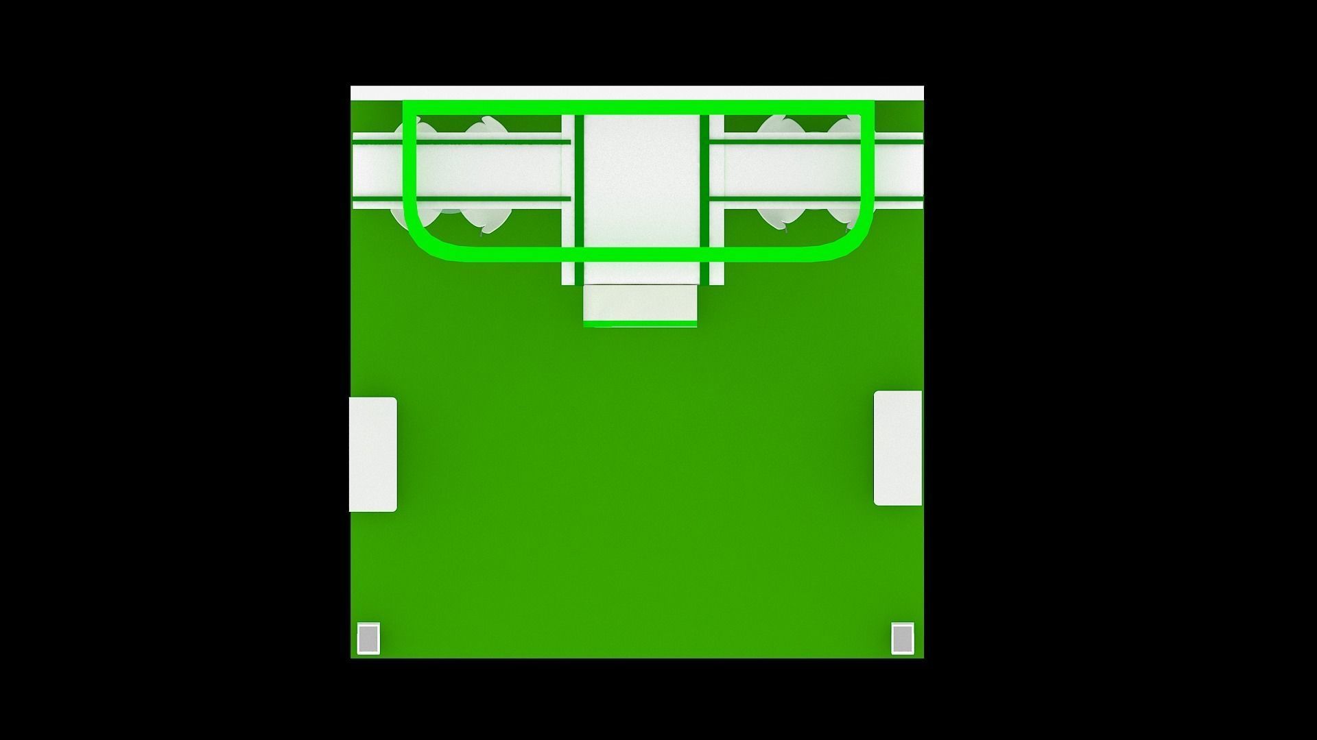 Booth Exhibition Design size 6x6 m three sides open Low-poly 3D model_3