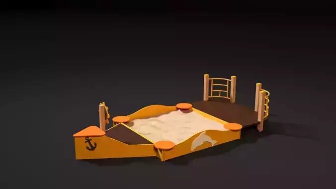 Sandbox boat 3D model