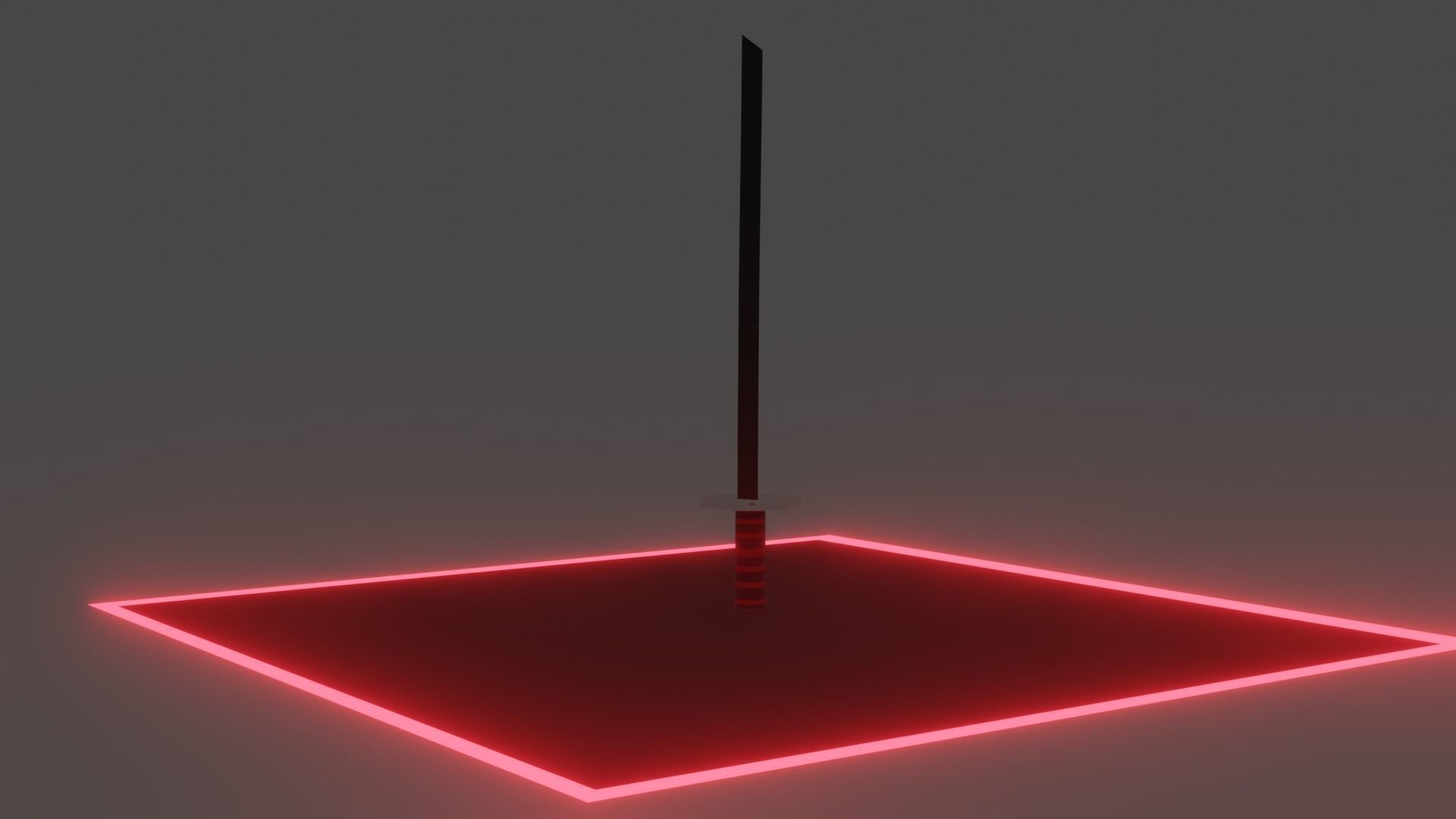 Katana square with light Free 3D model_1