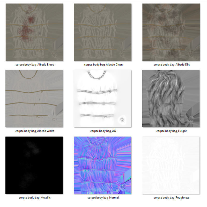 3D model Lowpoly Corpse Body Bag Medieval Low-poly 3D model_6