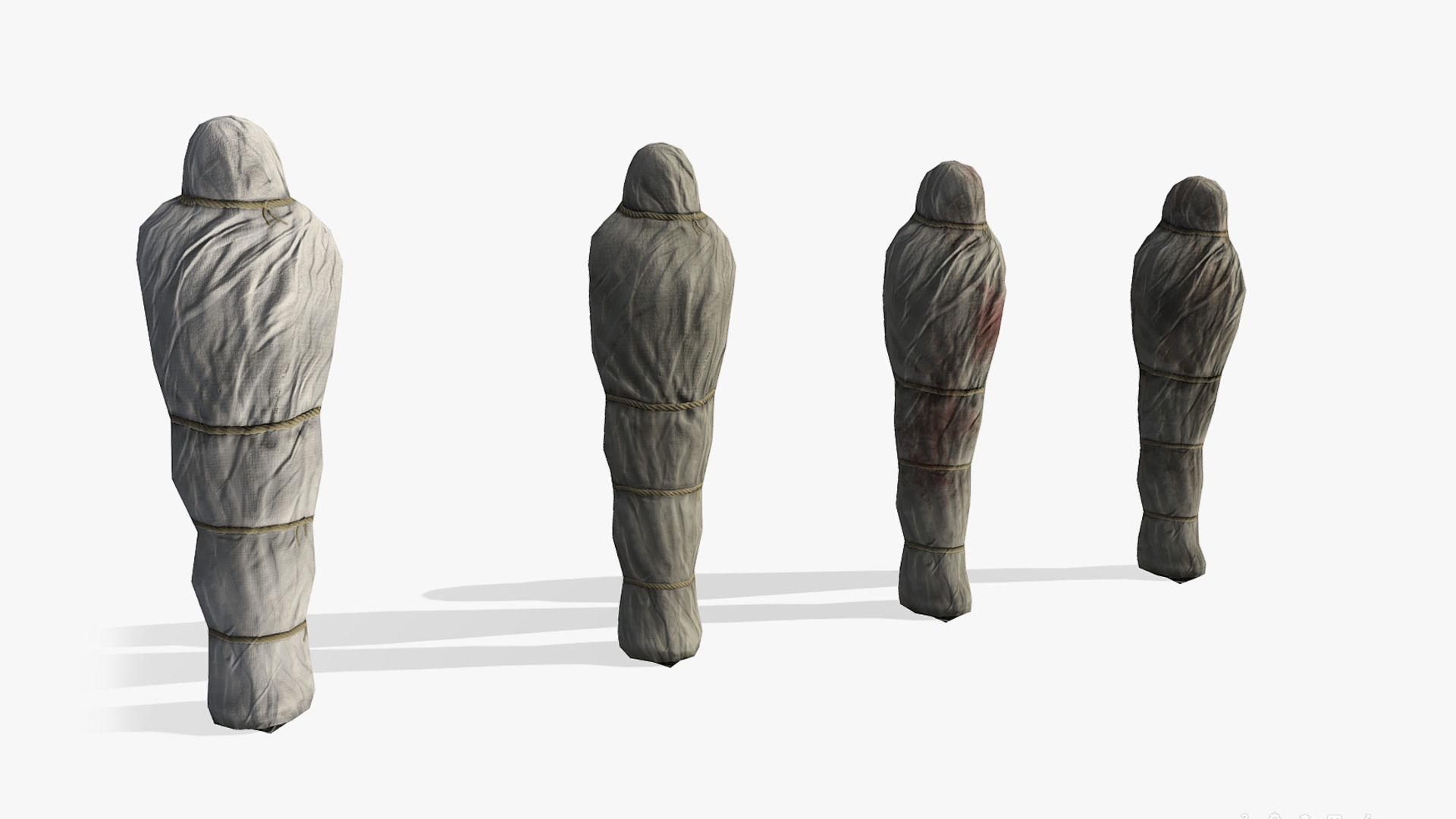 3D model Lowpoly Corpse Body Bag Medieval Low-poly 3D model_1