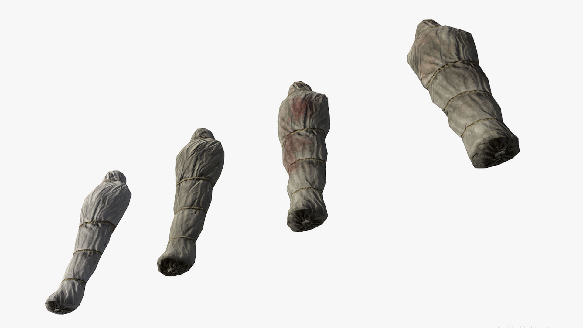 3D model Lowpoly Corpse Body Bag Medieval Low-poly 3D model_4