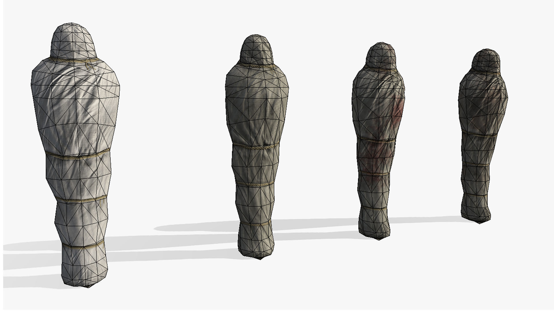 3D model Lowpoly Corpse Body Bag Medieval Low-poly 3D model_7