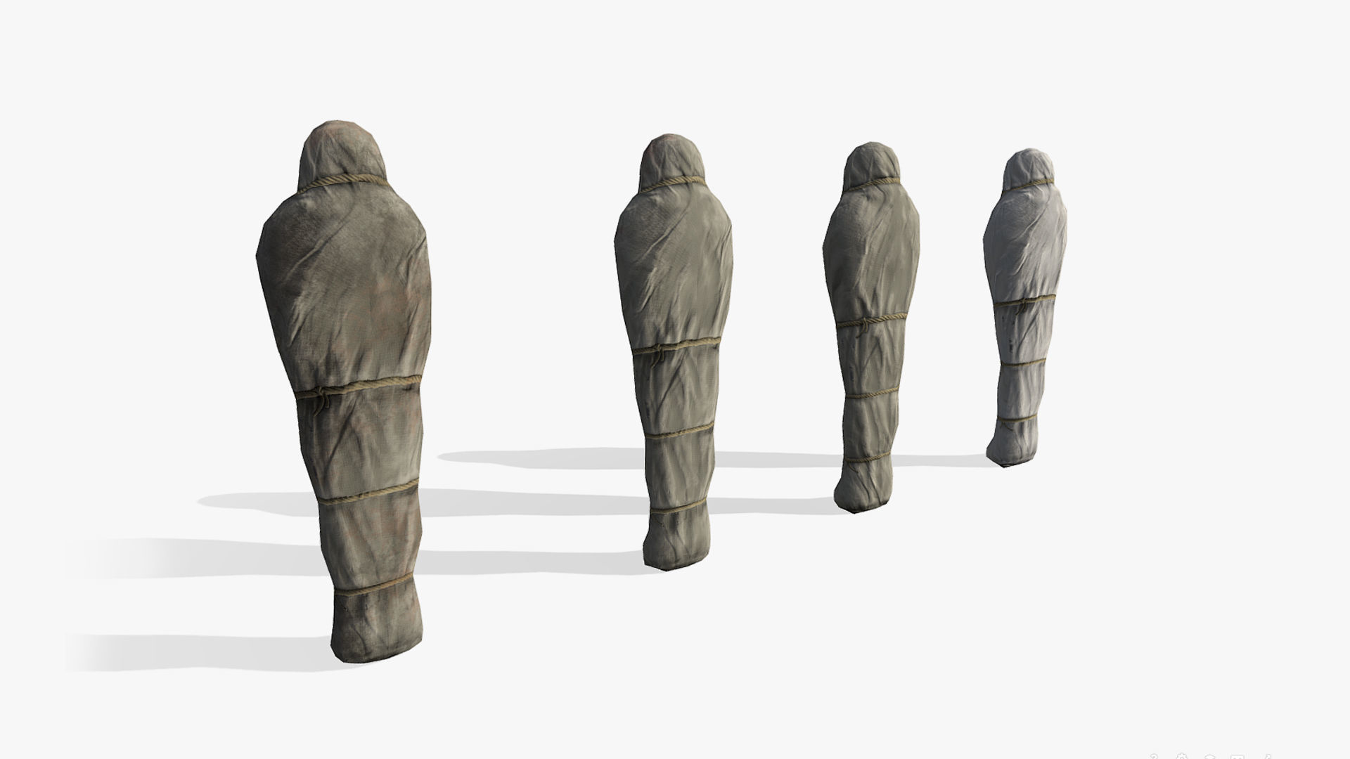 3D model Lowpoly Corpse Body Bag Medieval Low-poly 3D model_2