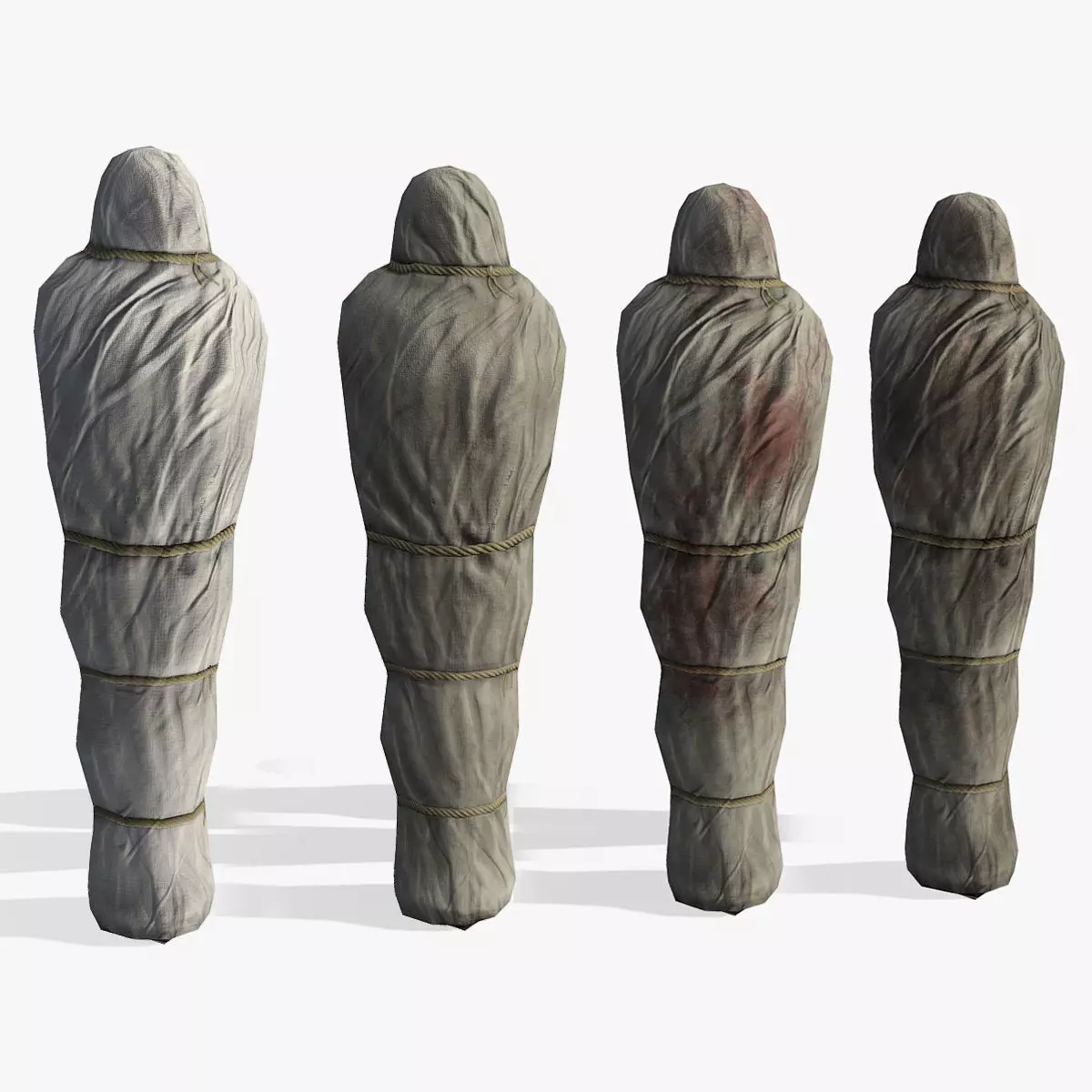 3D model Lowpoly Corpse Body Bag Medieval Low-poly 3D model_0