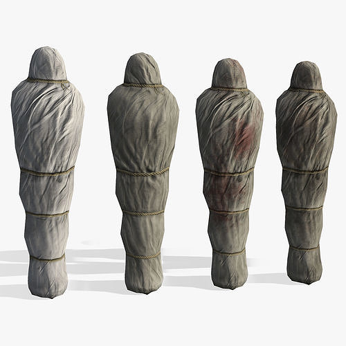 3D model Lowpoly Corpse Body Bag Medieval Low-poly 3D model
