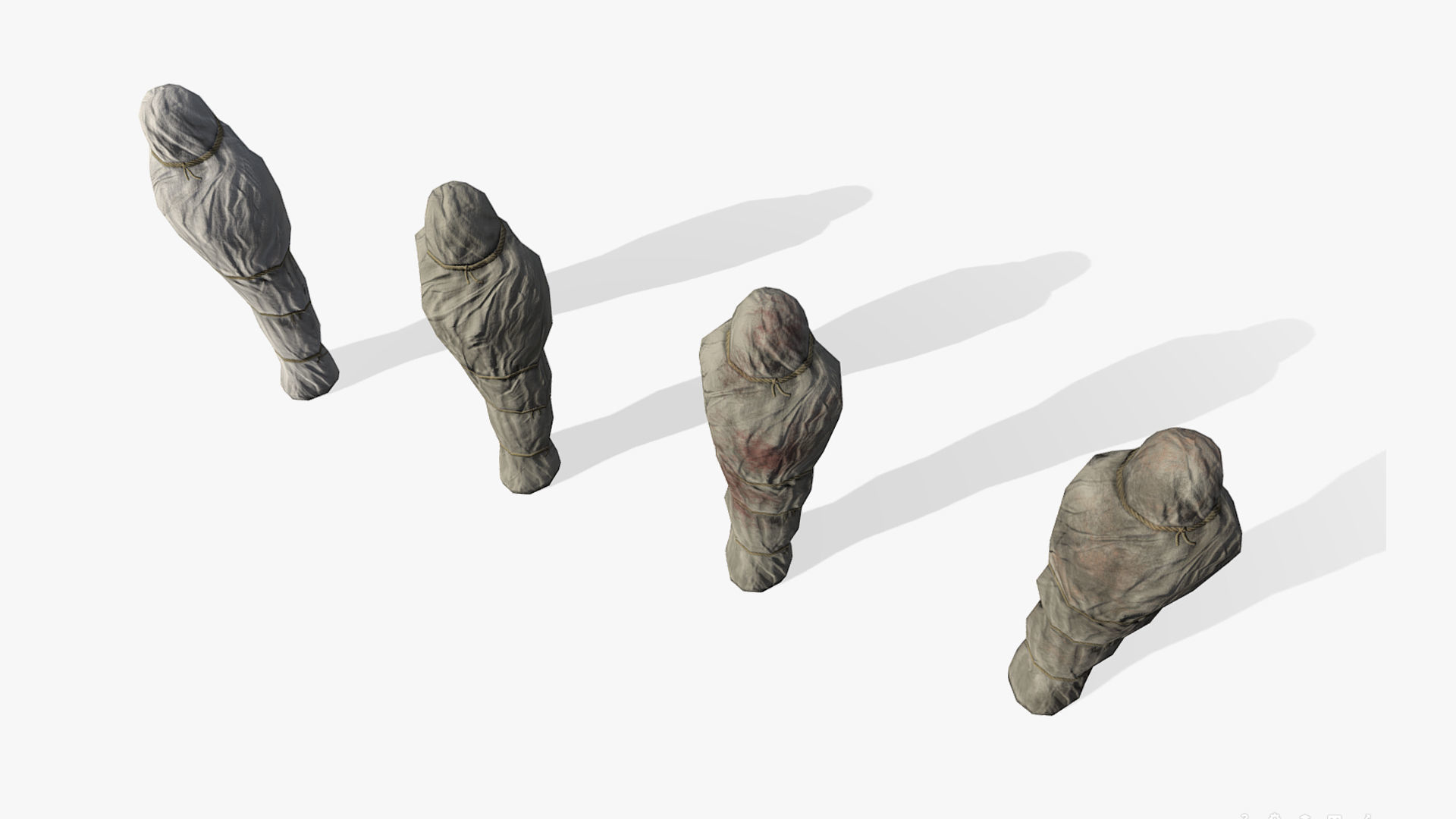 3D model Lowpoly Corpse Body Bag Medieval Low-poly 3D model_3