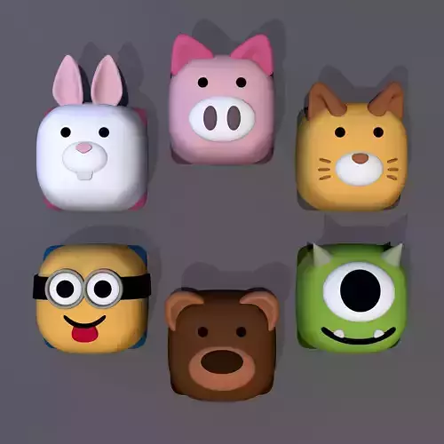 PACK KEYCAPS OF CUBE ANIMAL