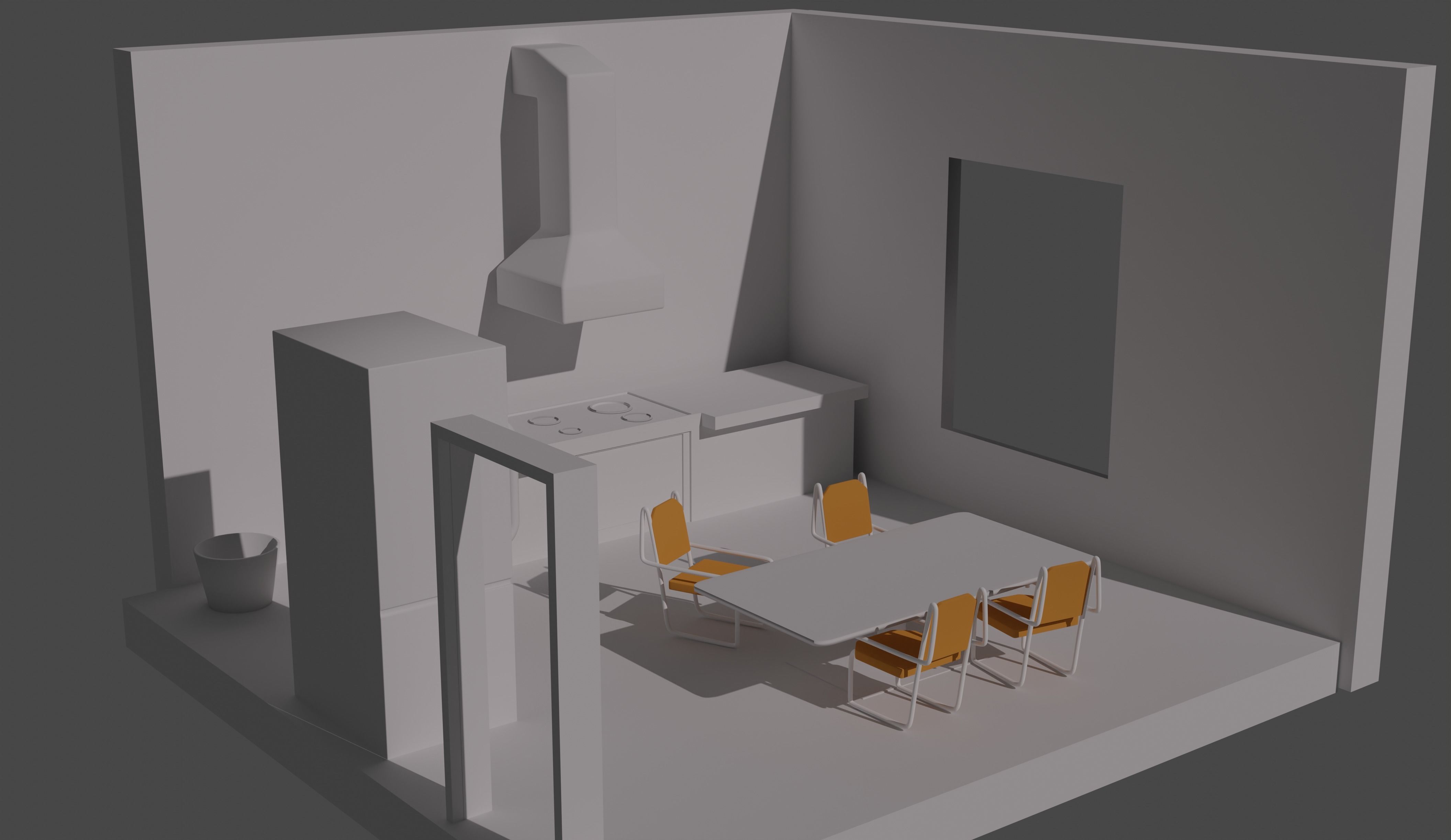 Low-poly chairs pack Low-poly 3D model_7