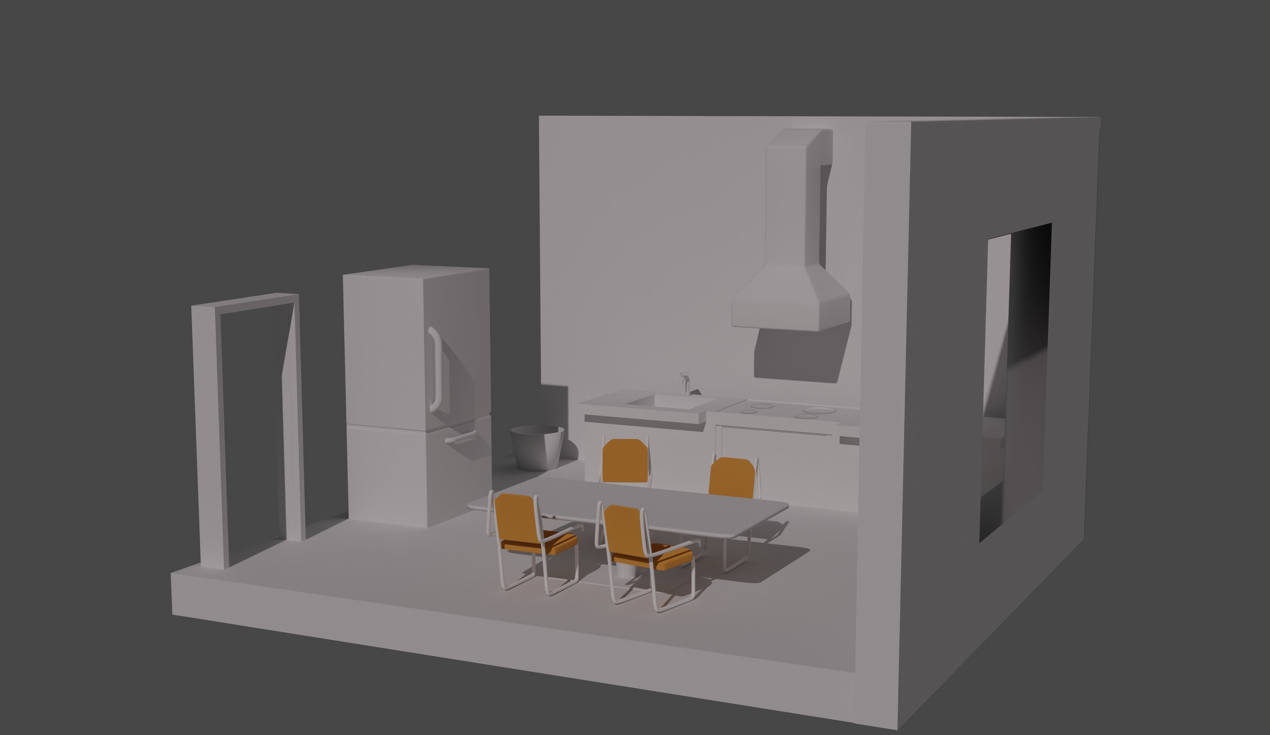 Low-poly chairs pack Low-poly 3D model_8