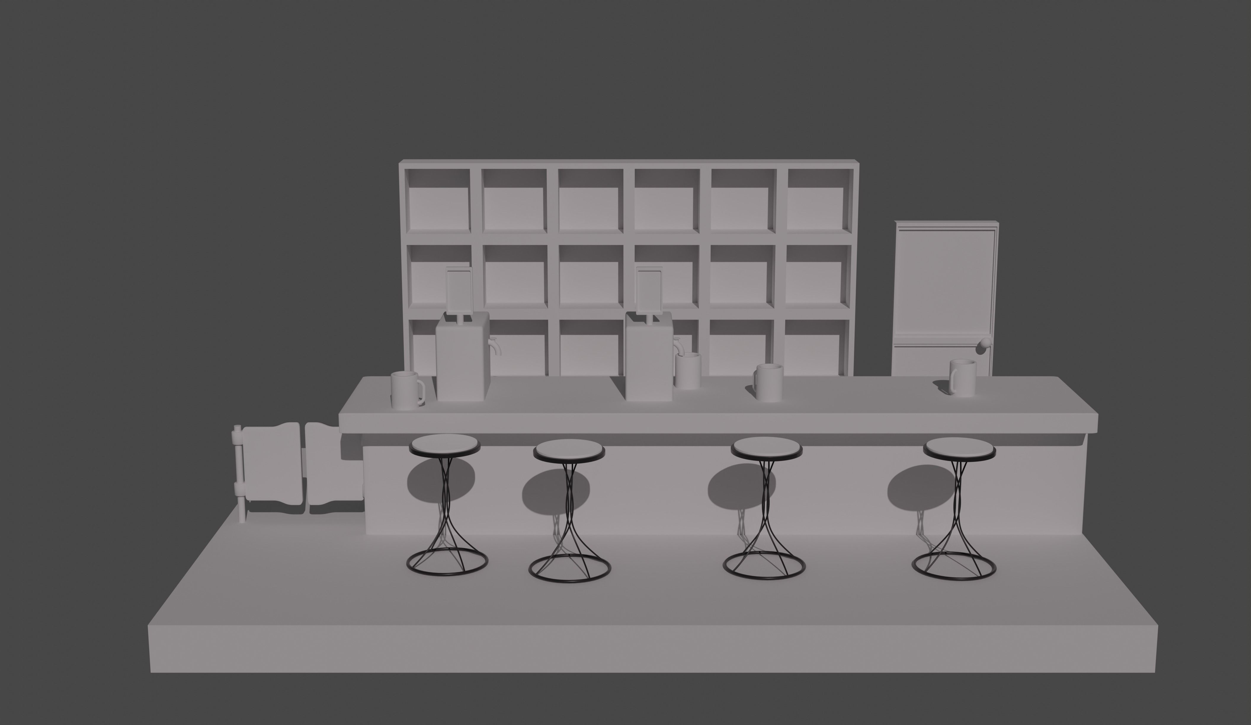 Low-poly chairs pack Low-poly 3D model_5