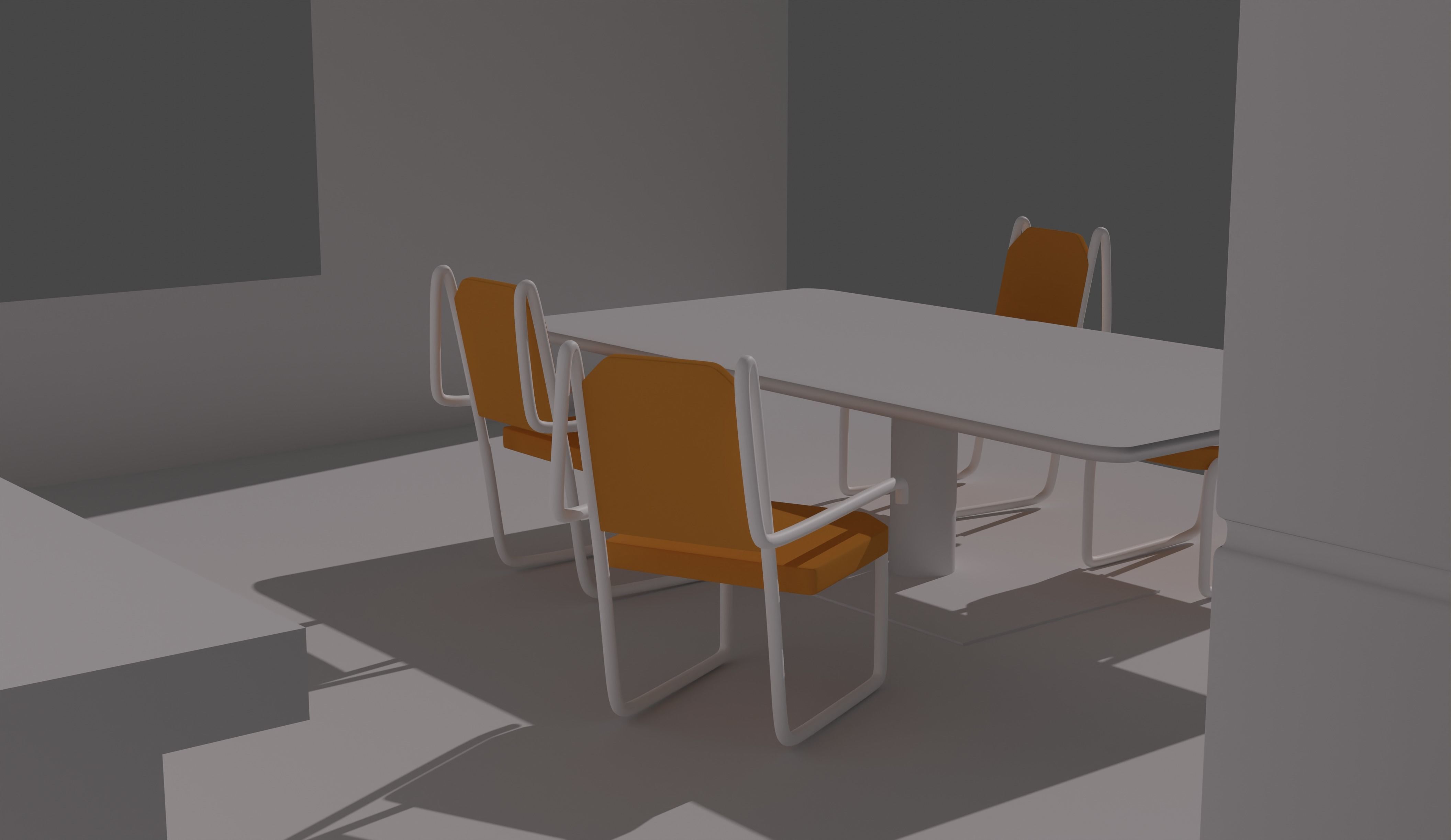 Low-poly chairs pack Low-poly 3D model_9