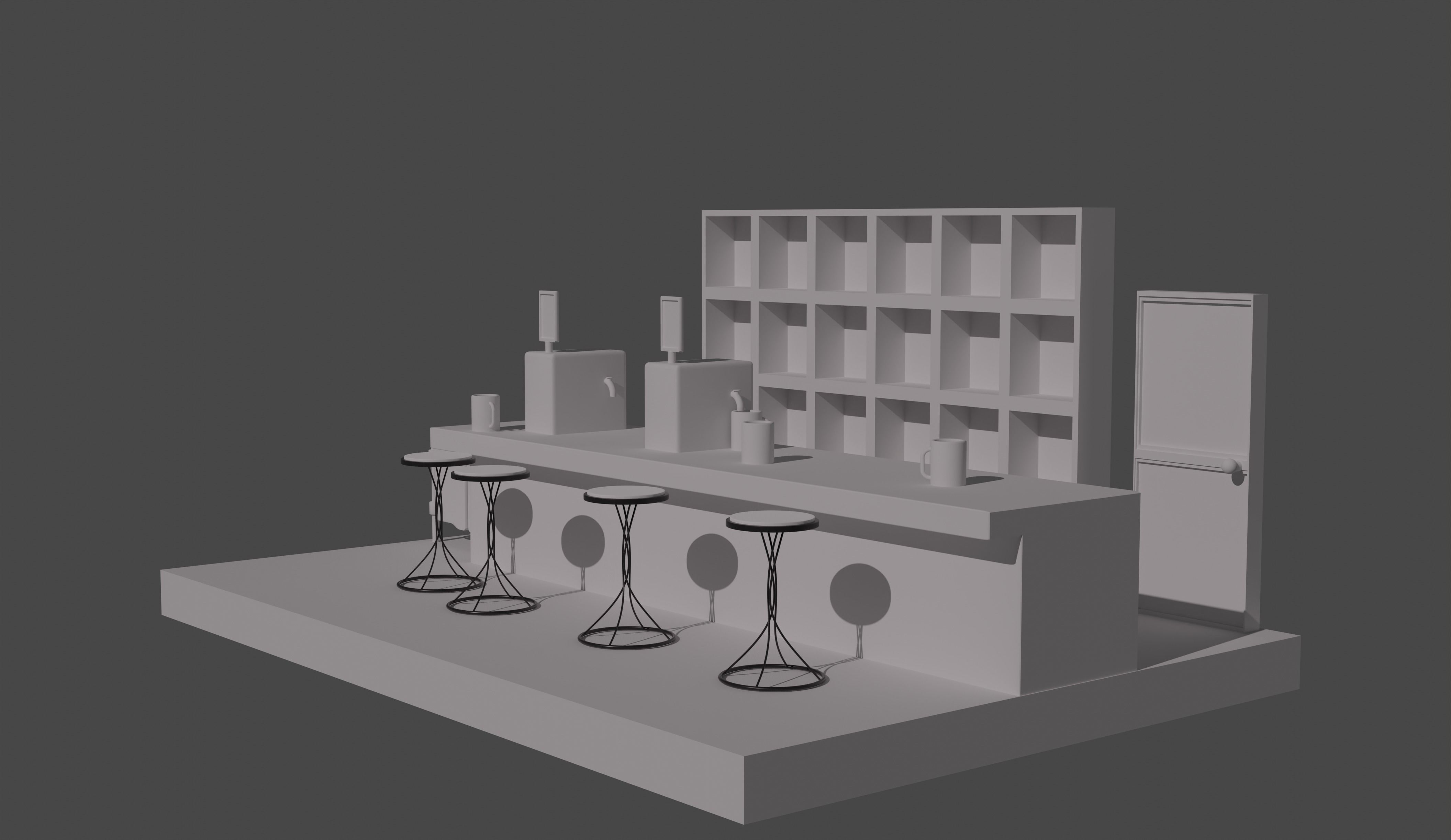 Low-poly chairs pack Low-poly 3D model_6