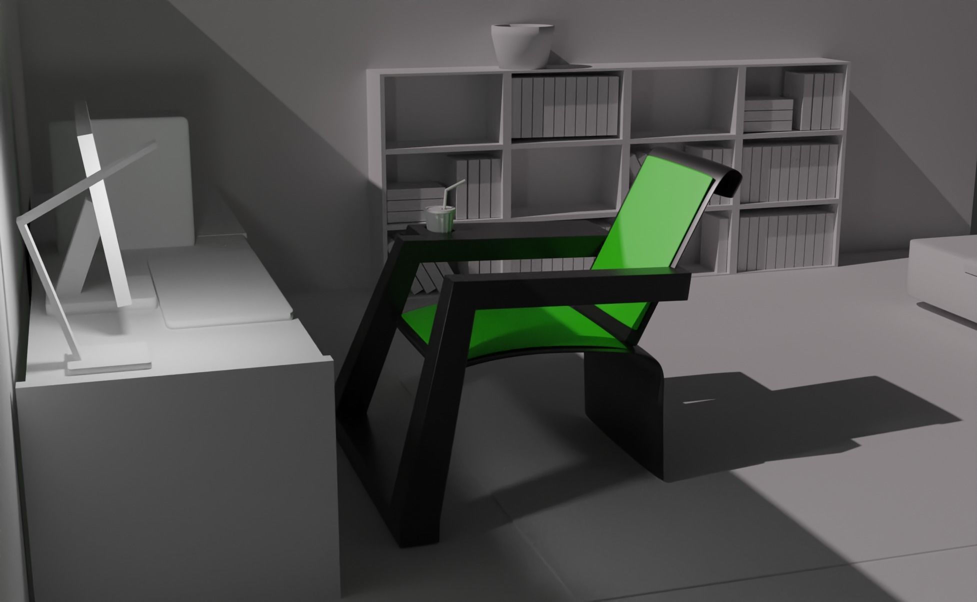 Low-poly chairs pack Low-poly 3D model_1