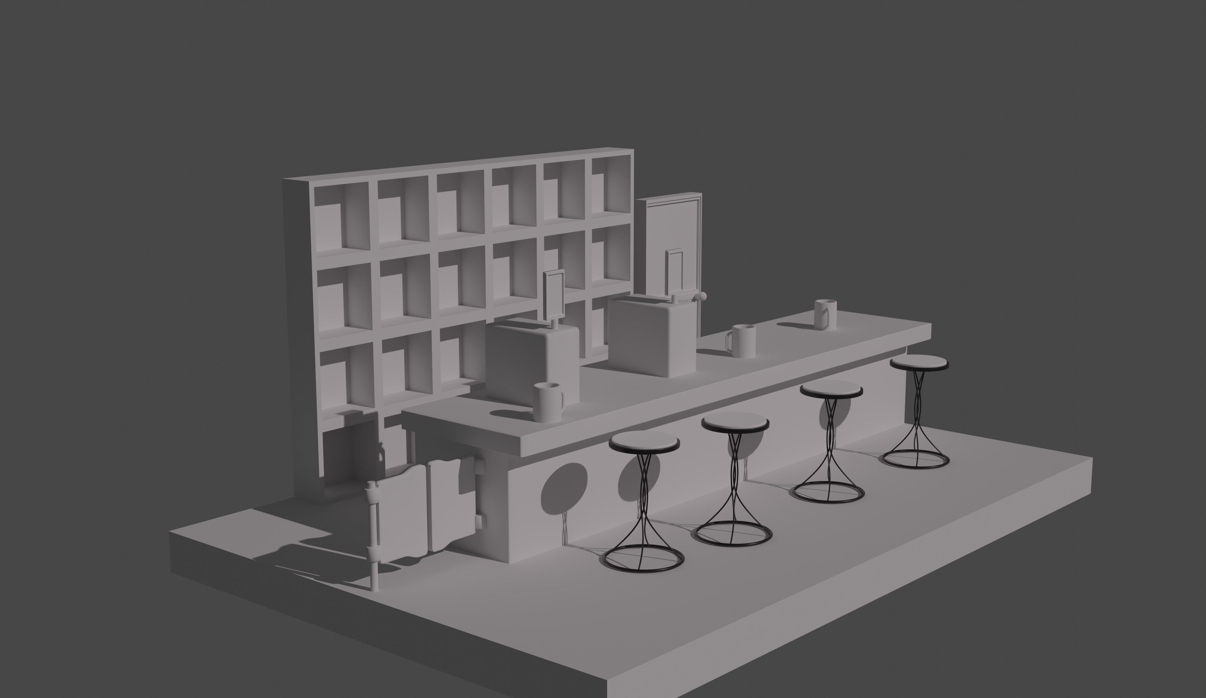 Low-poly chairs pack Low-poly 3D model_4