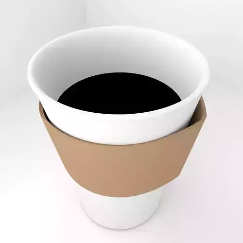 Large Paper Cup with Java Jacket and Coffee