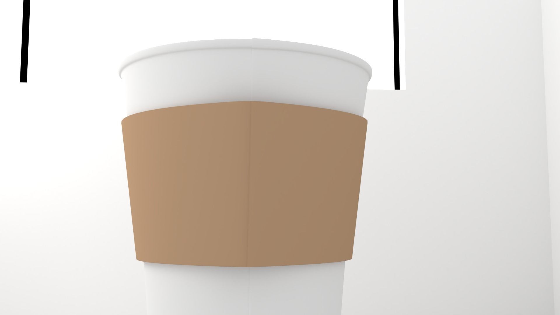 Large Paper Cup with Java Jacket and Coffee 3D model_4