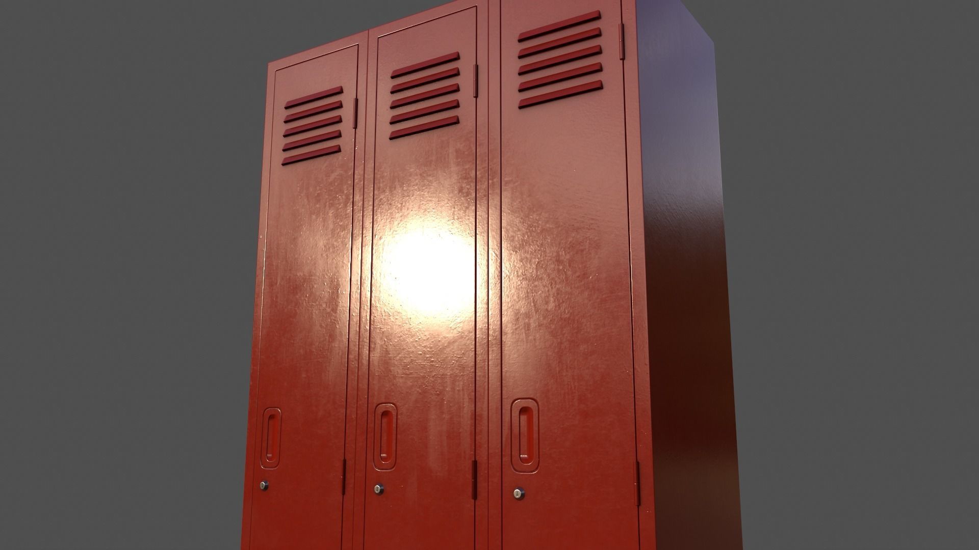 PBR School Gym Locker 03 - Multi color Pack 3D Model Collection_71