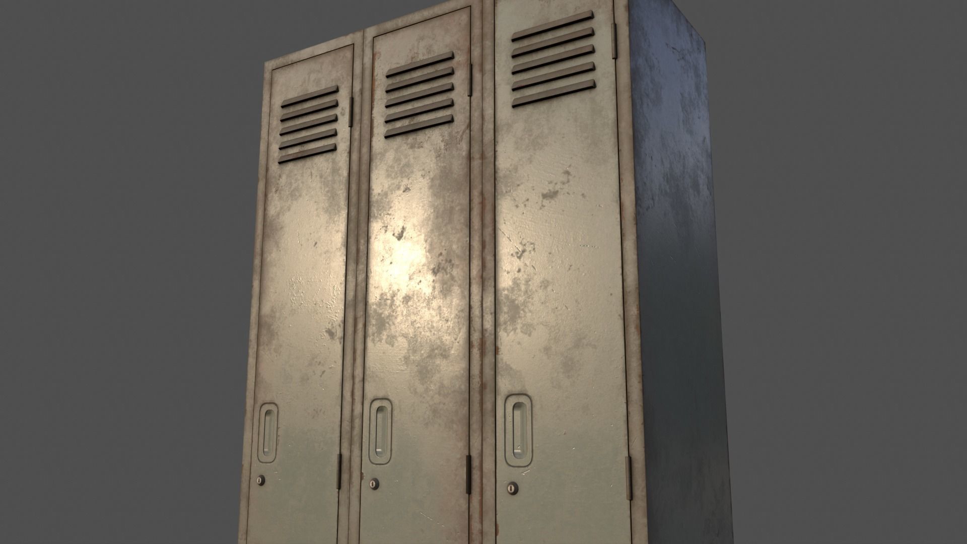PBR School Gym Locker 03 - Multi color Pack 3D Model Collection_60