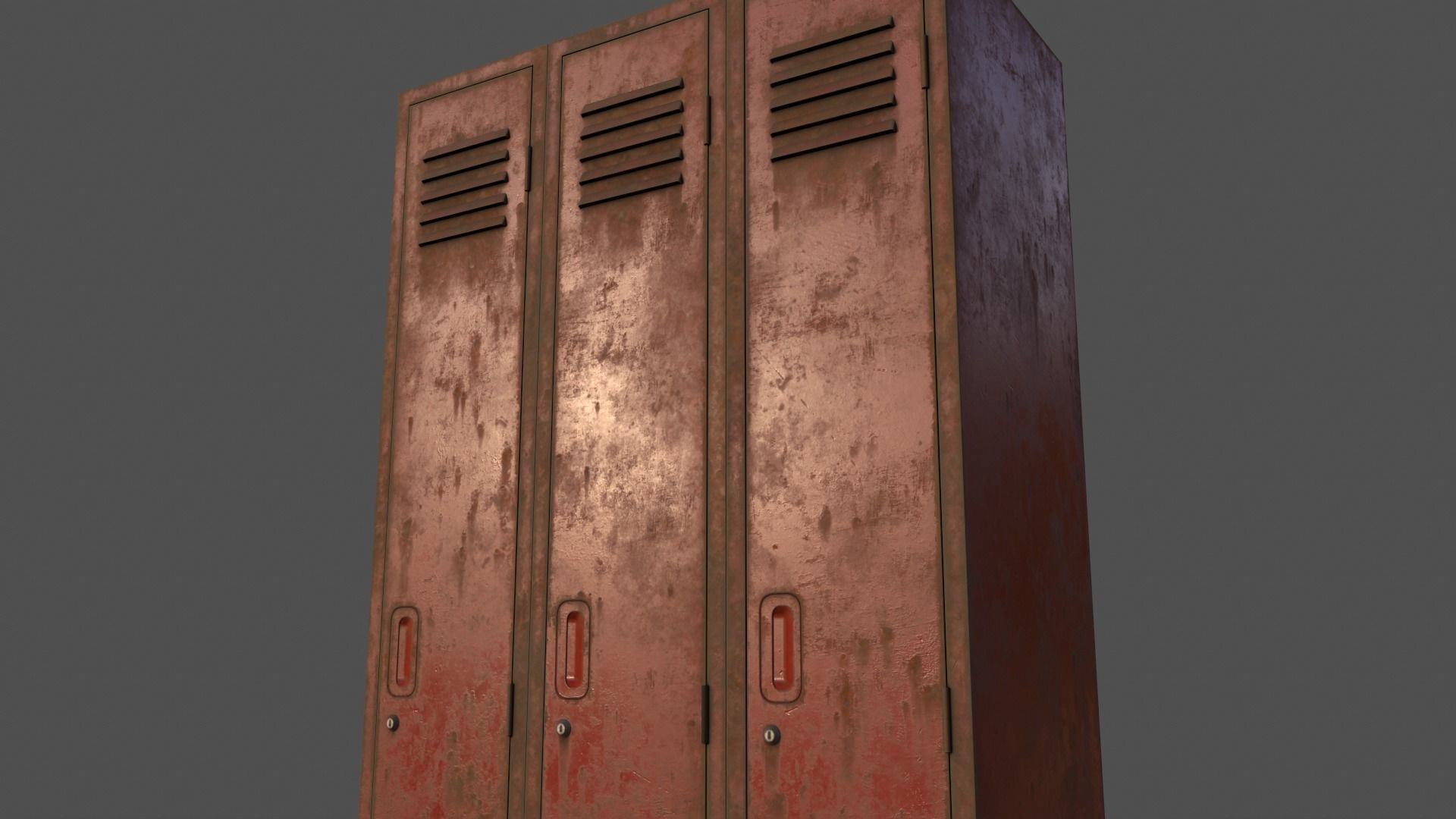PBR School Gym Locker 03 - Multi color Pack 3D Model Collection_73