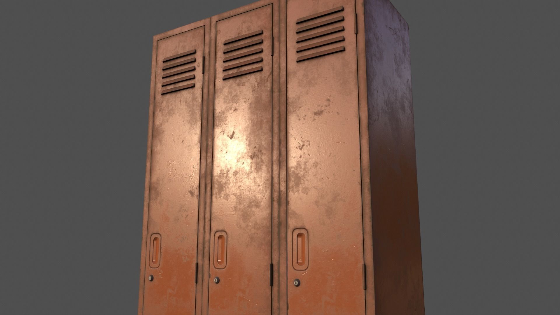 PBR School Gym Locker 03 - Multi color Pack 3D Model Collection_69