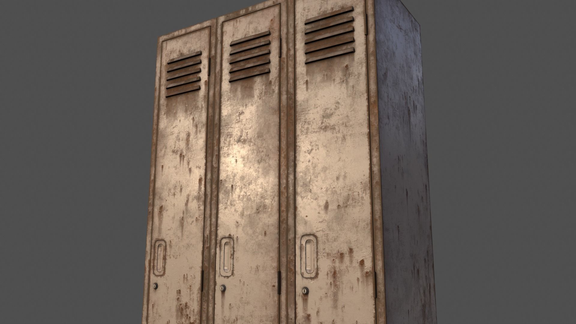 PBR School Gym Locker 03 - Multi color Pack 3D Model Collection_79