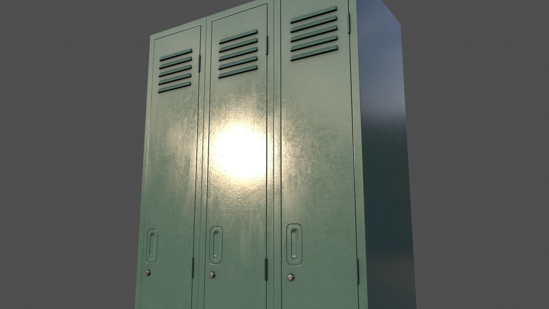 PBR School Gym Locker 03 - Multi color Pack 3D Model Collection_56