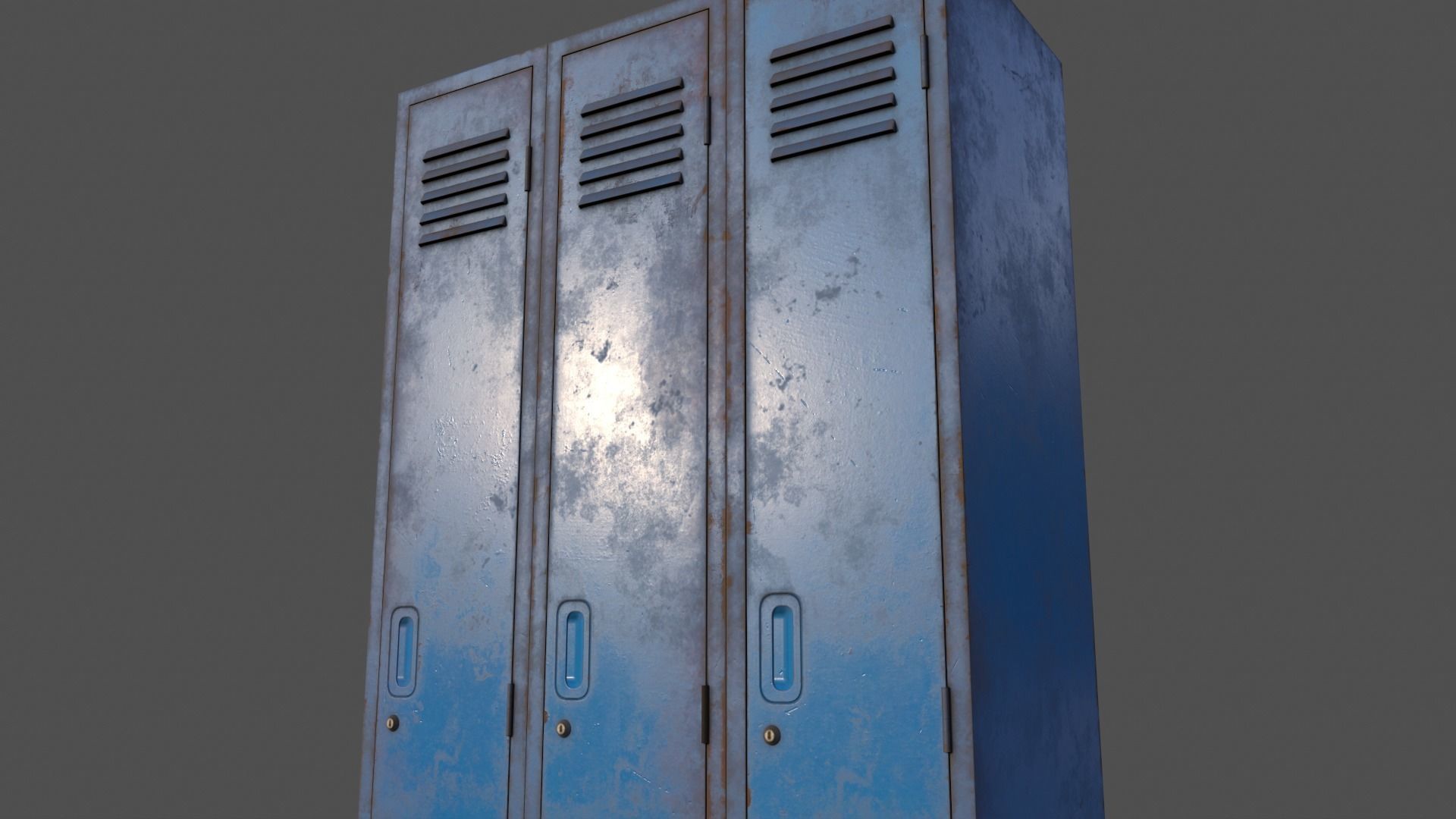PBR School Gym Locker 03 - Multi color Pack 3D Model Collection_87