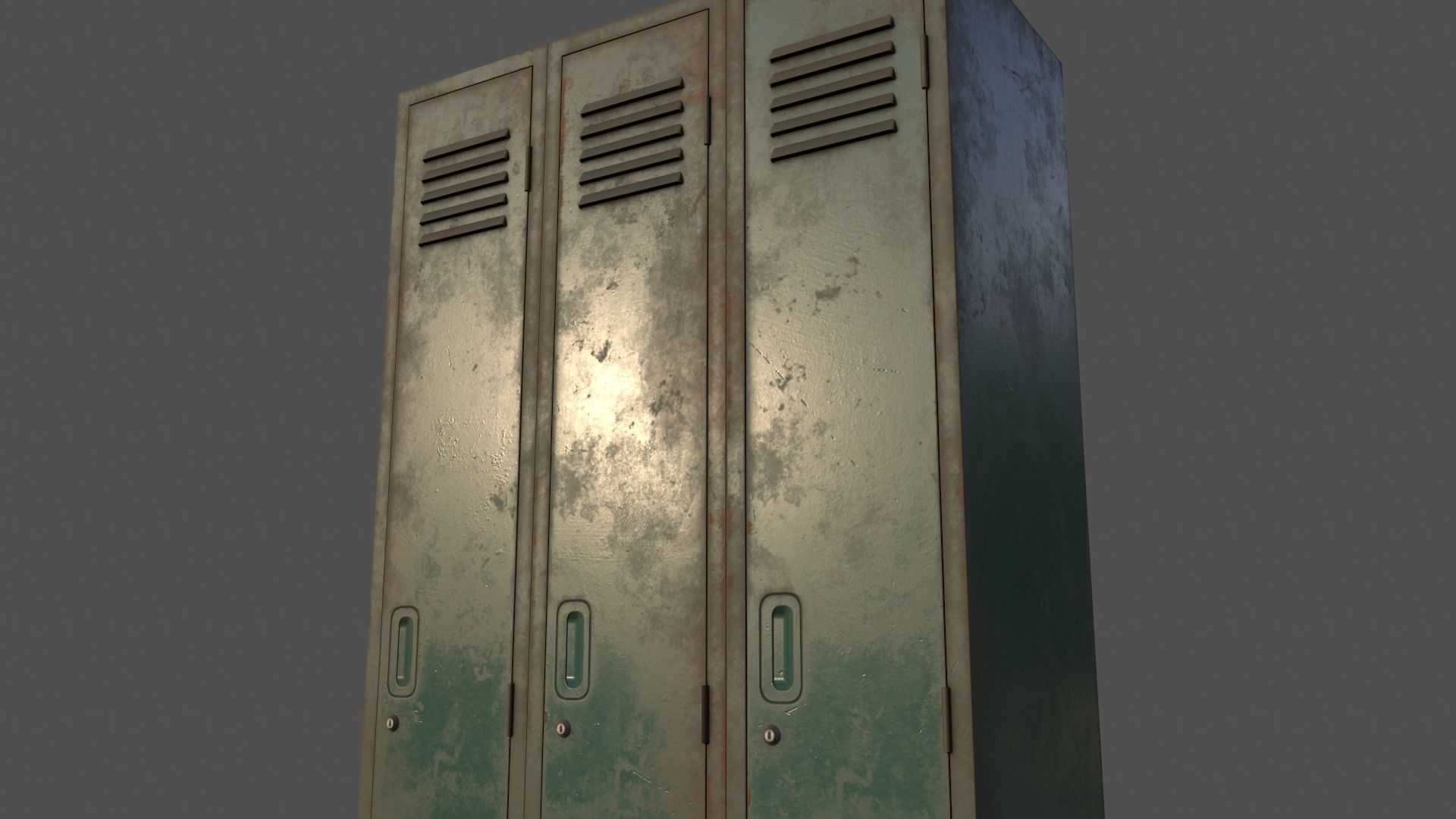 PBR School Gym Locker 03 - Multi color Pack 3D Model Collection_63