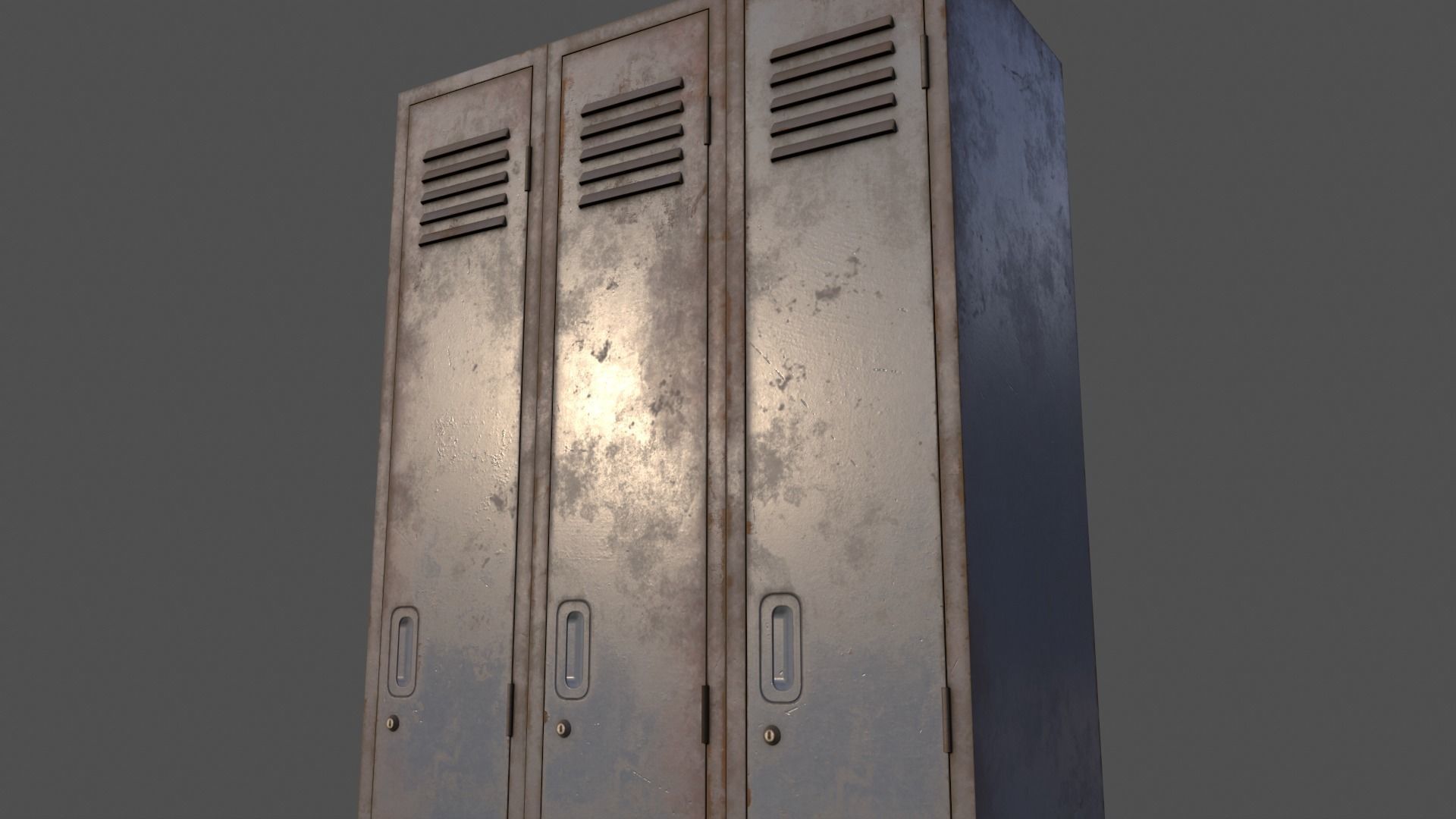 PBR School Gym Locker 03 - Multi color Pack 3D Model Collection_75