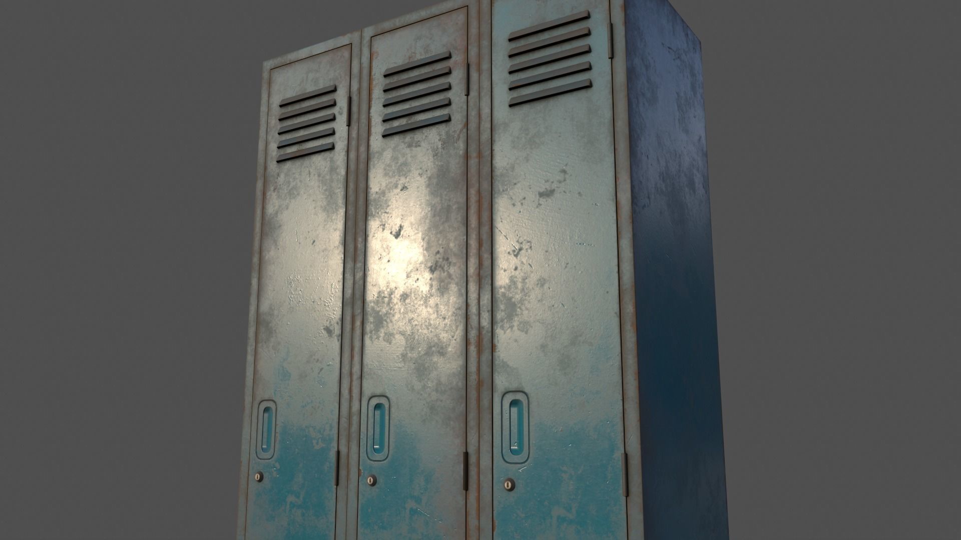 PBR School Gym Locker 03 - Multi color Pack 3D Model Collection_84