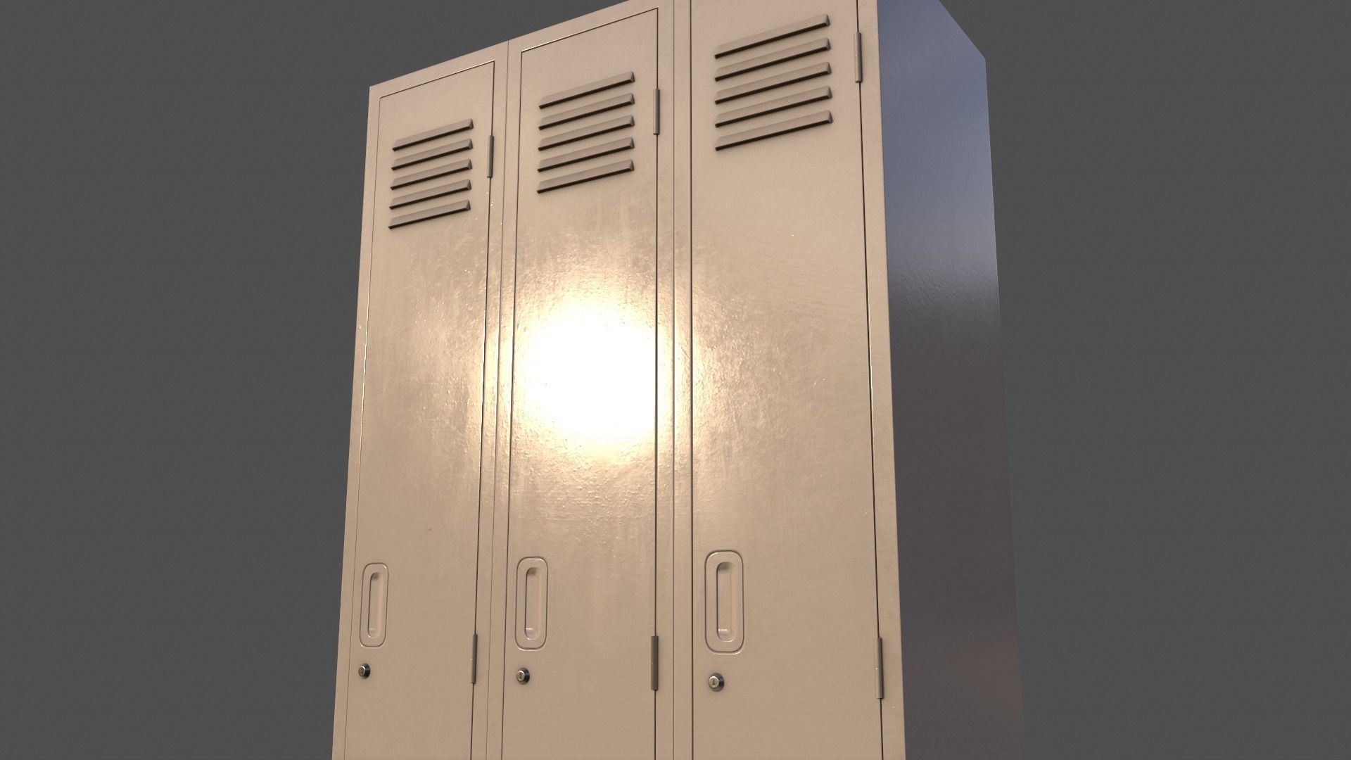 PBR School Gym Locker 03 - Multi color Pack 3D Model Collection_77