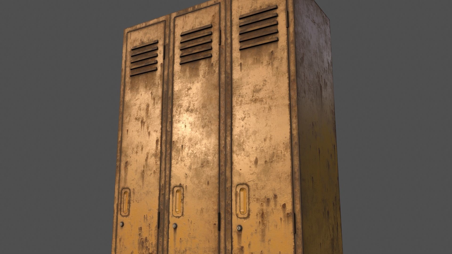 PBR School Gym Locker 03 - Multi color Pack 3D Model Collection_82