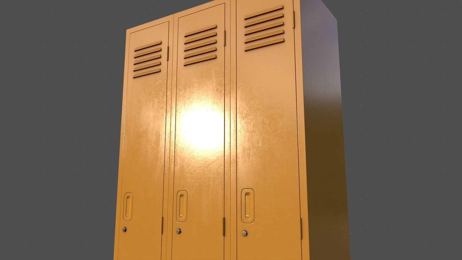 PBR School Gym Locker 03 - Multi color Pack 3D Model Collection_80