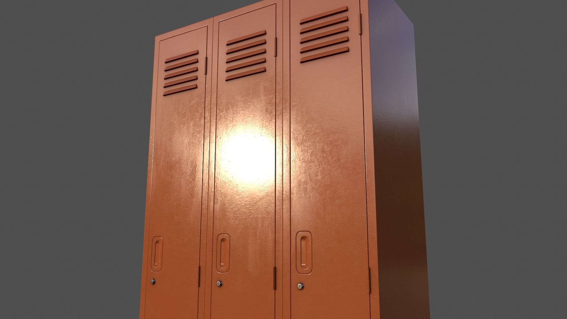 PBR School Gym Locker 03 - Multi color Pack 3D Model Collection_68