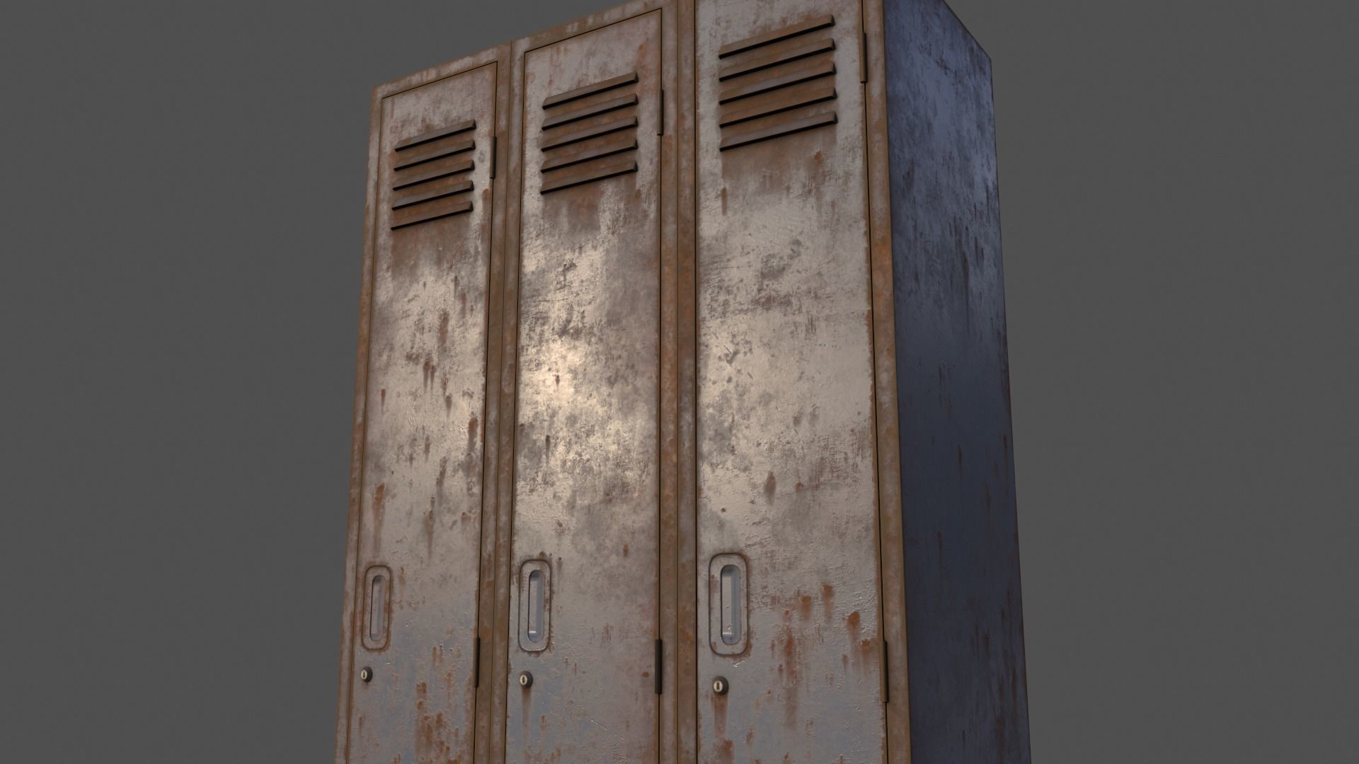 PBR School Gym Locker 03 - Multi color Pack 3D Model Collection_76