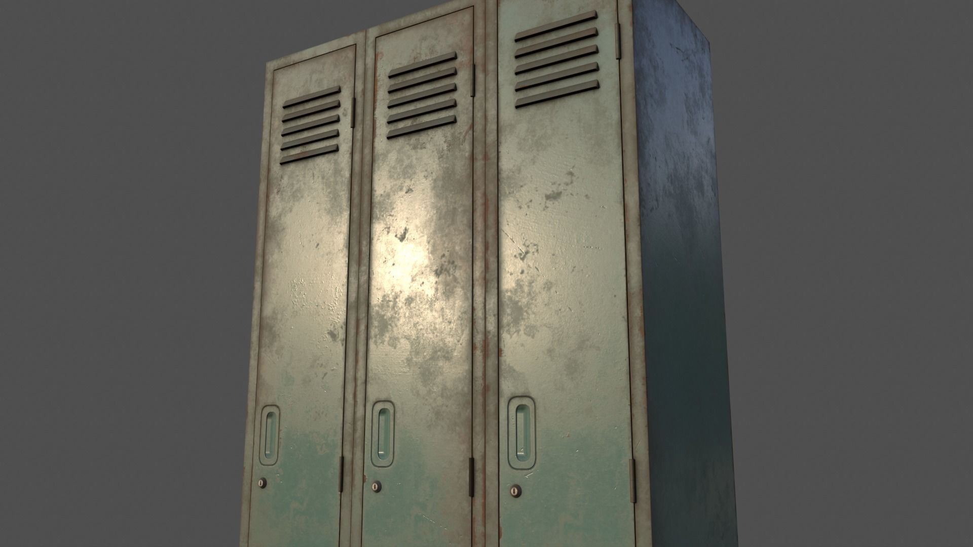 PBR School Gym Locker 03 - Multi color Pack 3D Model Collection_57